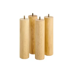4 pieds en bois naturel 26cm