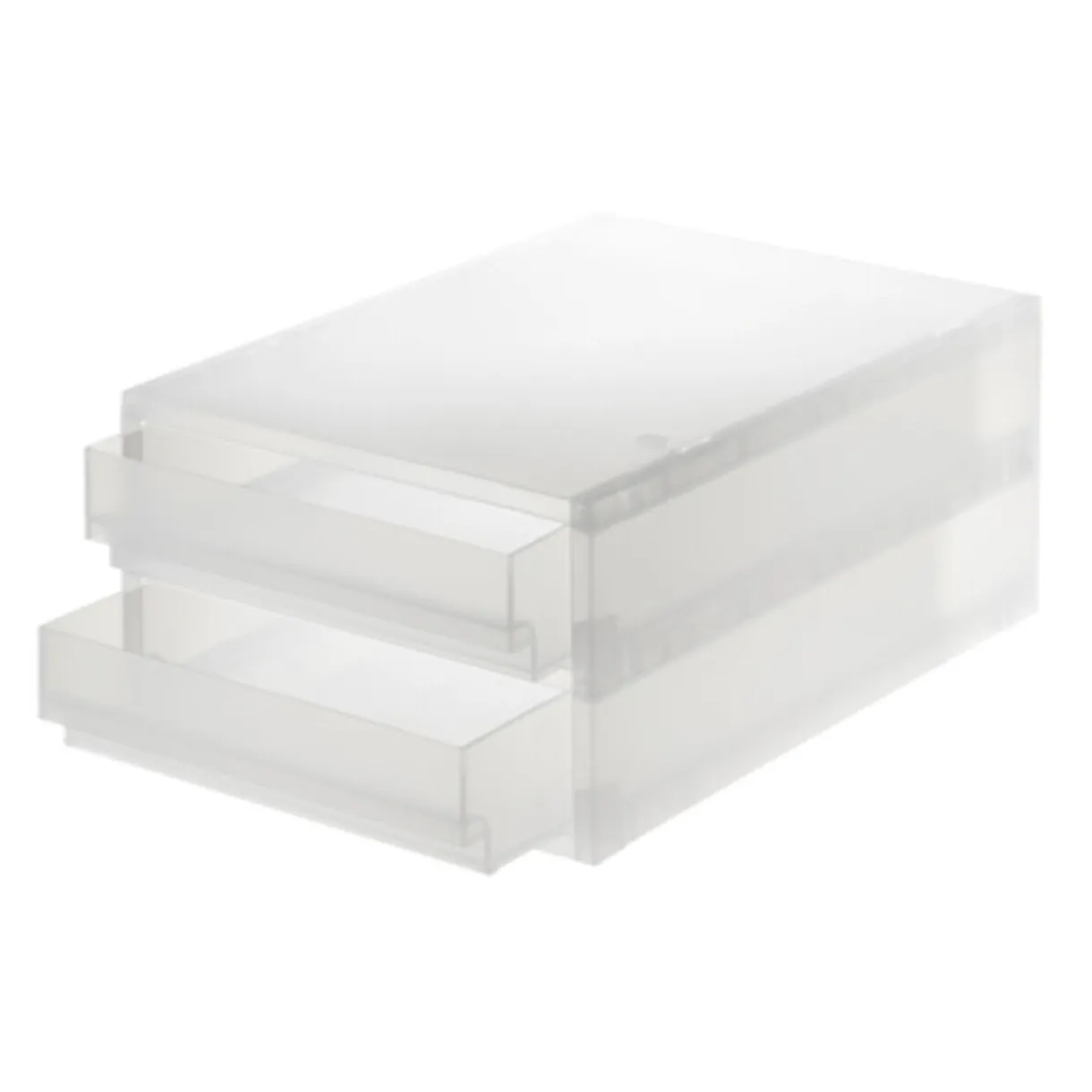 2 tiroirs en PP A4 L26 x P37 x H16.5 cm