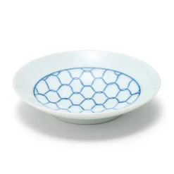 Assiette en porcelaine Hasami ‐ Motif maille, Petite