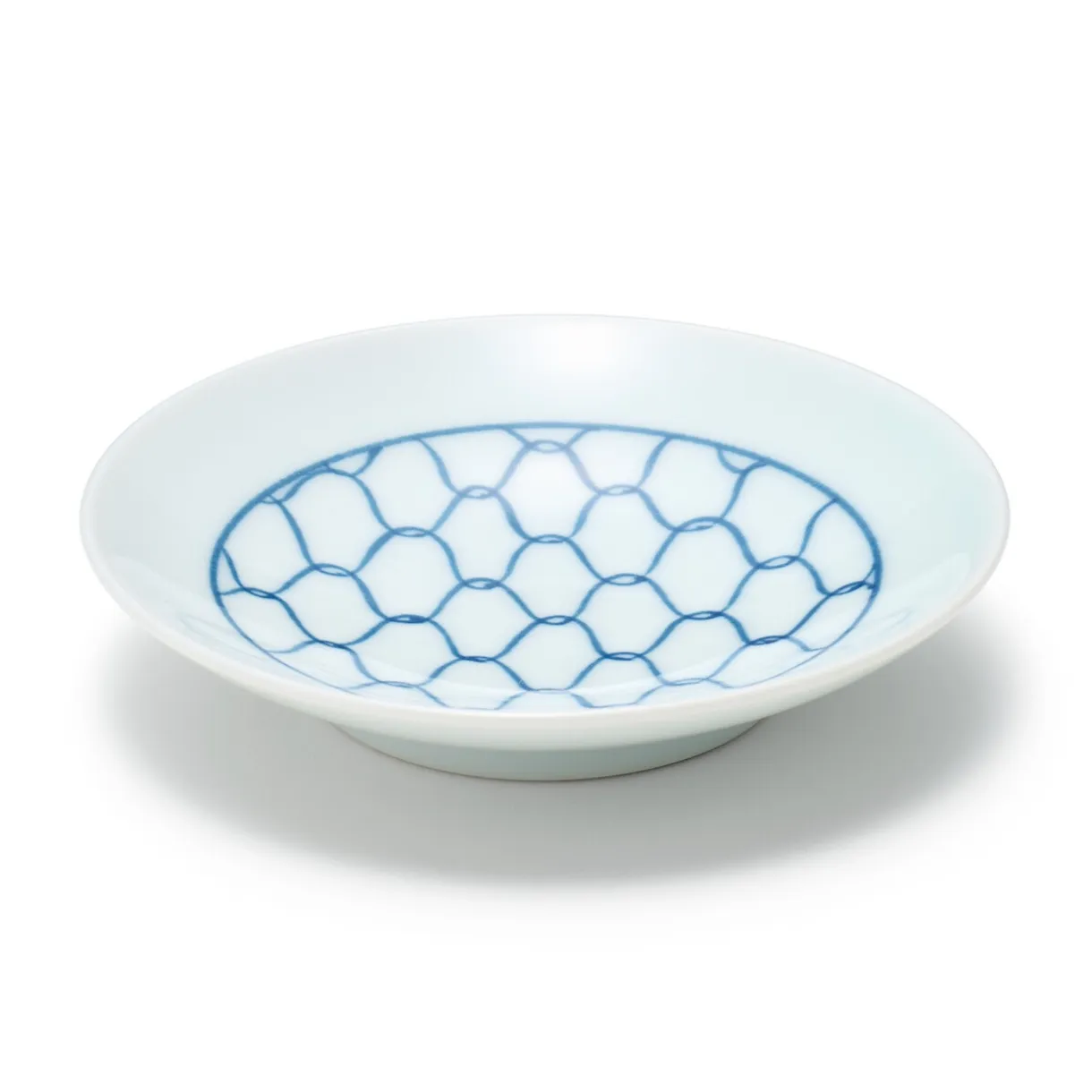 Assiette en porcelaine Hasami ‐ Motif maille, Petite
