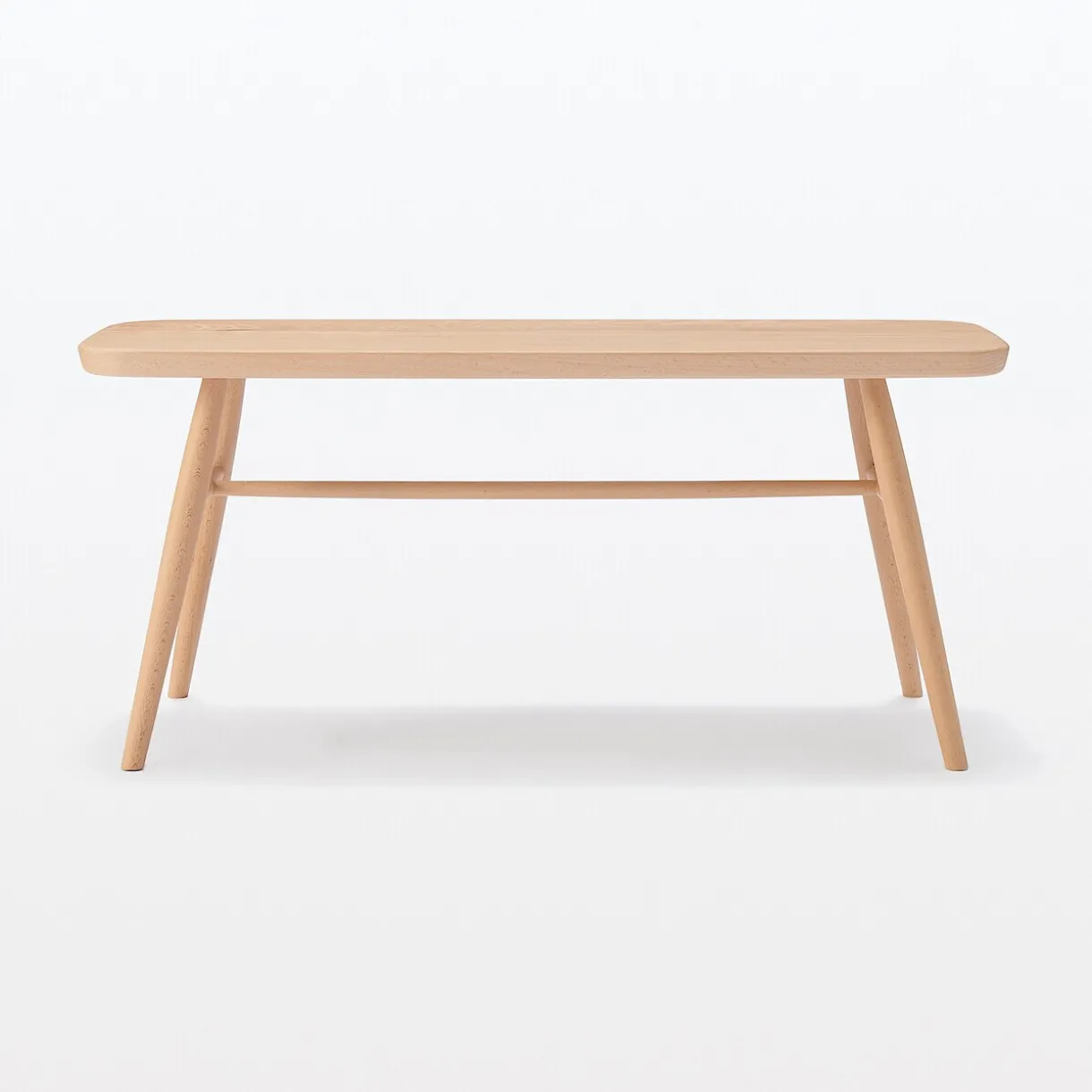 Banc en hêtre massif à pieds arrondis