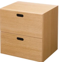 Bloc‐tiroir en chêne ‐ 2 tiroirs (Dont Eco‐part. 0,82 €)