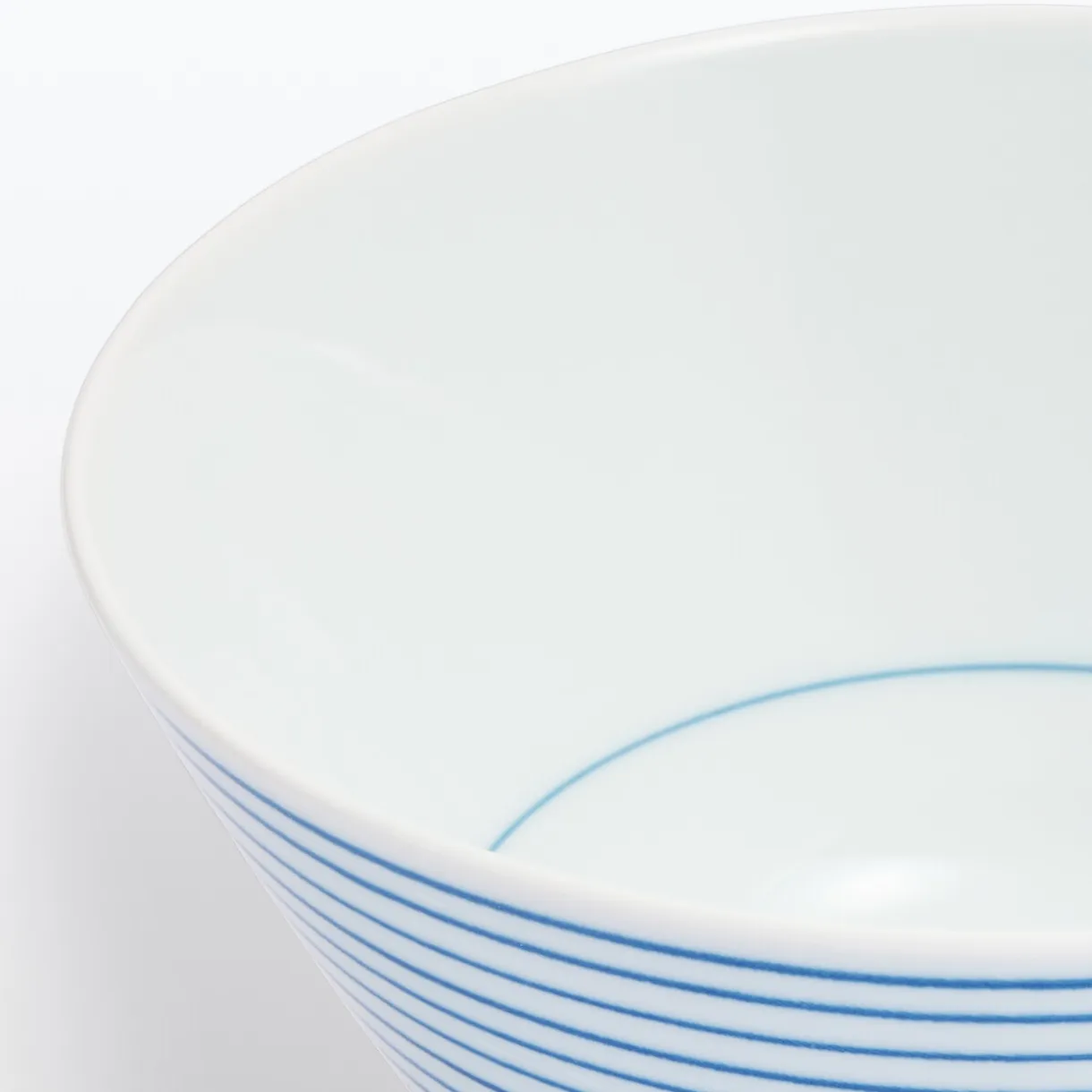 Bol à riz en porcelaine Hasami - Motif rayures, Grande