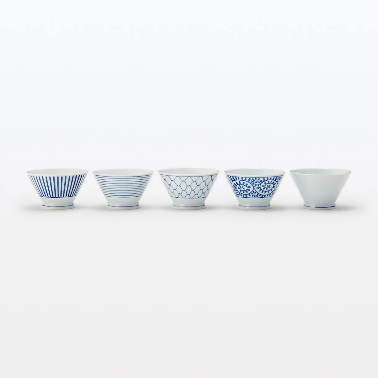 Bol à riz en porcelaine Hasami - Motif rayures, Grande