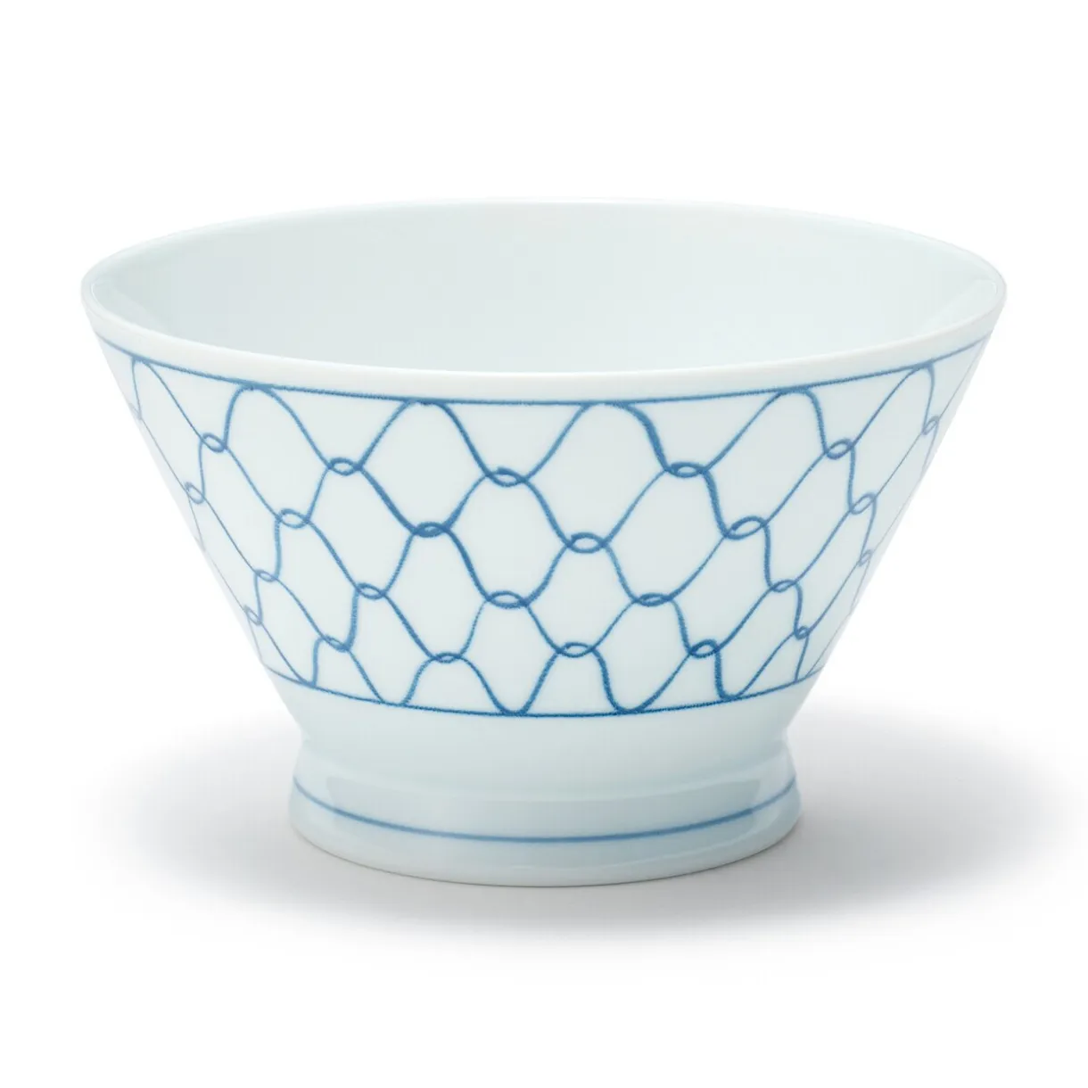 Bol à riz en porcelaine Hasami - Motif maille, Grande