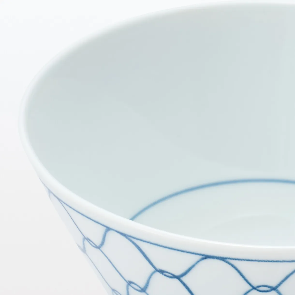 Bol à riz en porcelaine Hasami - Motif maille, Grande