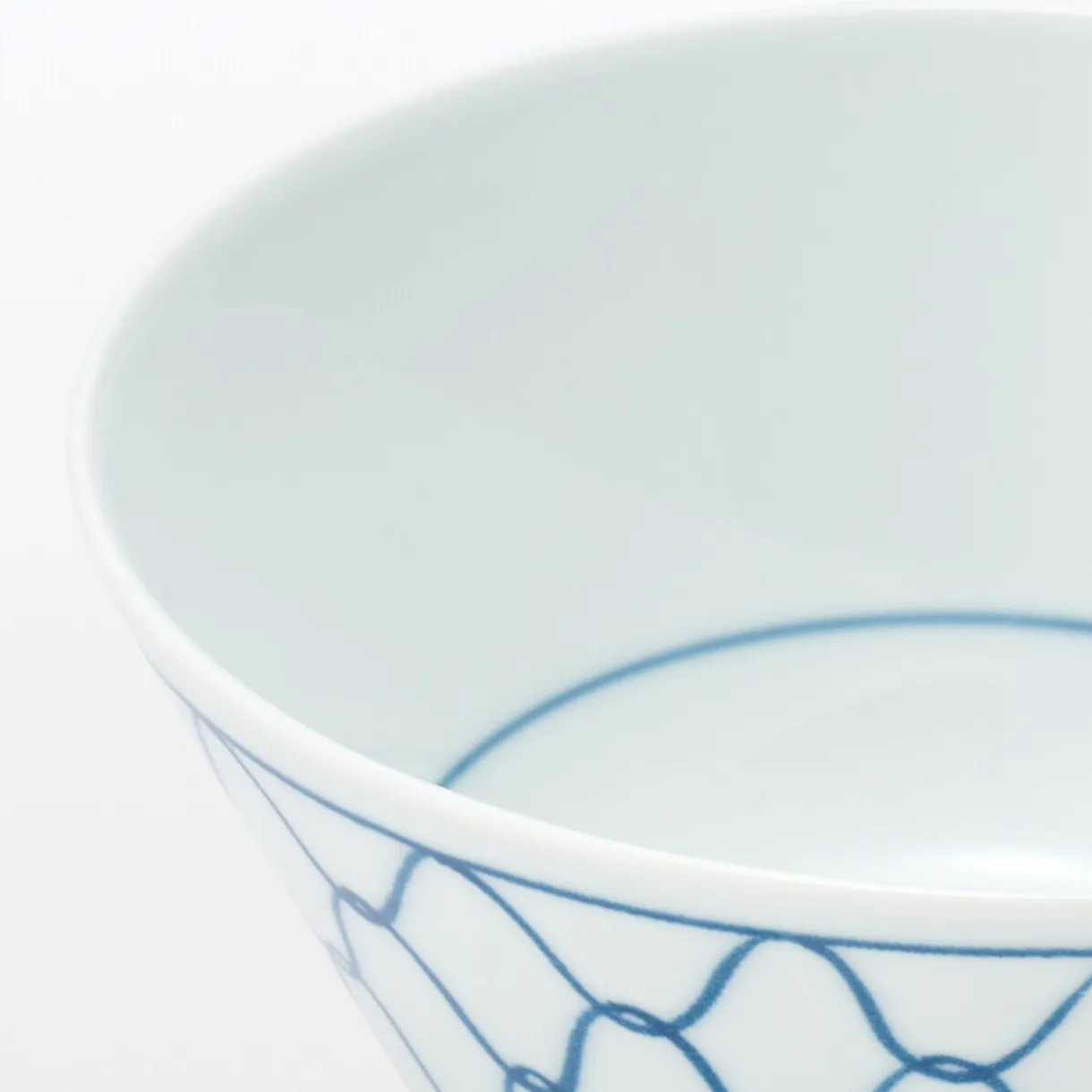Bol à riz en porcelaine Hasami - Motif maille, Petit