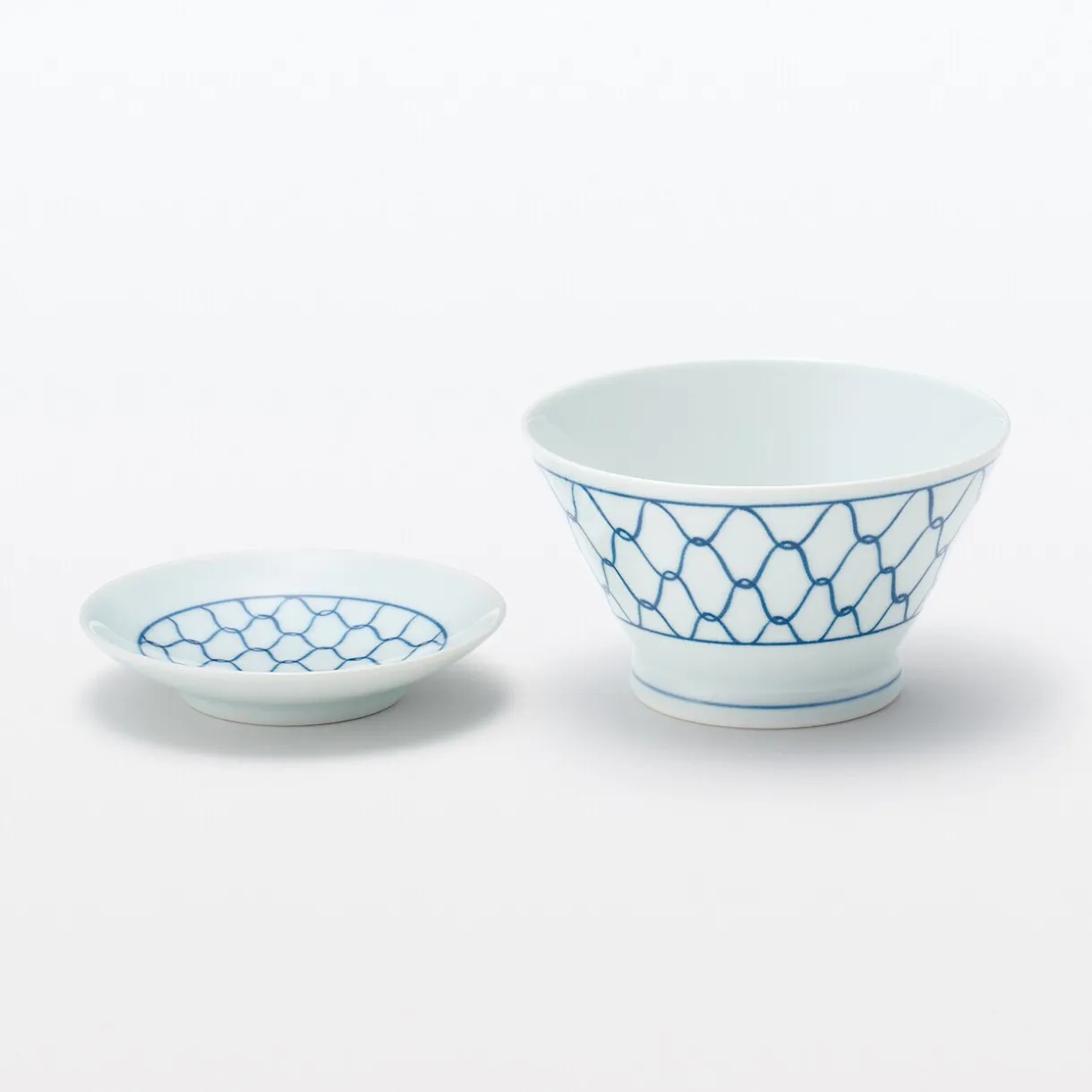 Bol à riz en porcelaine Hasami - Motif maille, Petit