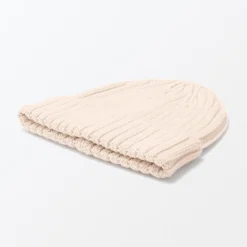 Bonnet unisexe en laine côtelée antidémangeaisons