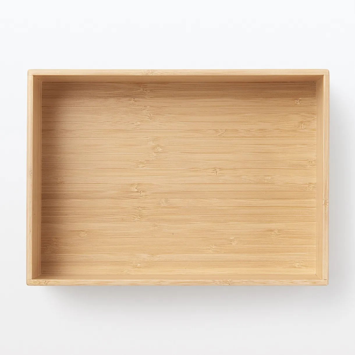 Boîte empilable en bambou, 26 x 18.5 x 8.5 cm