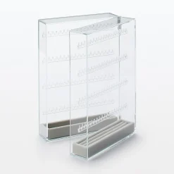 Boîte en acrylique pour colliers et boucles d'oreilles L17.5X P8.8X H25cm