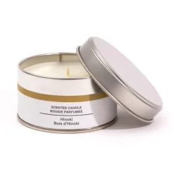 Bougie Métal ‐ Bois d'hinoki