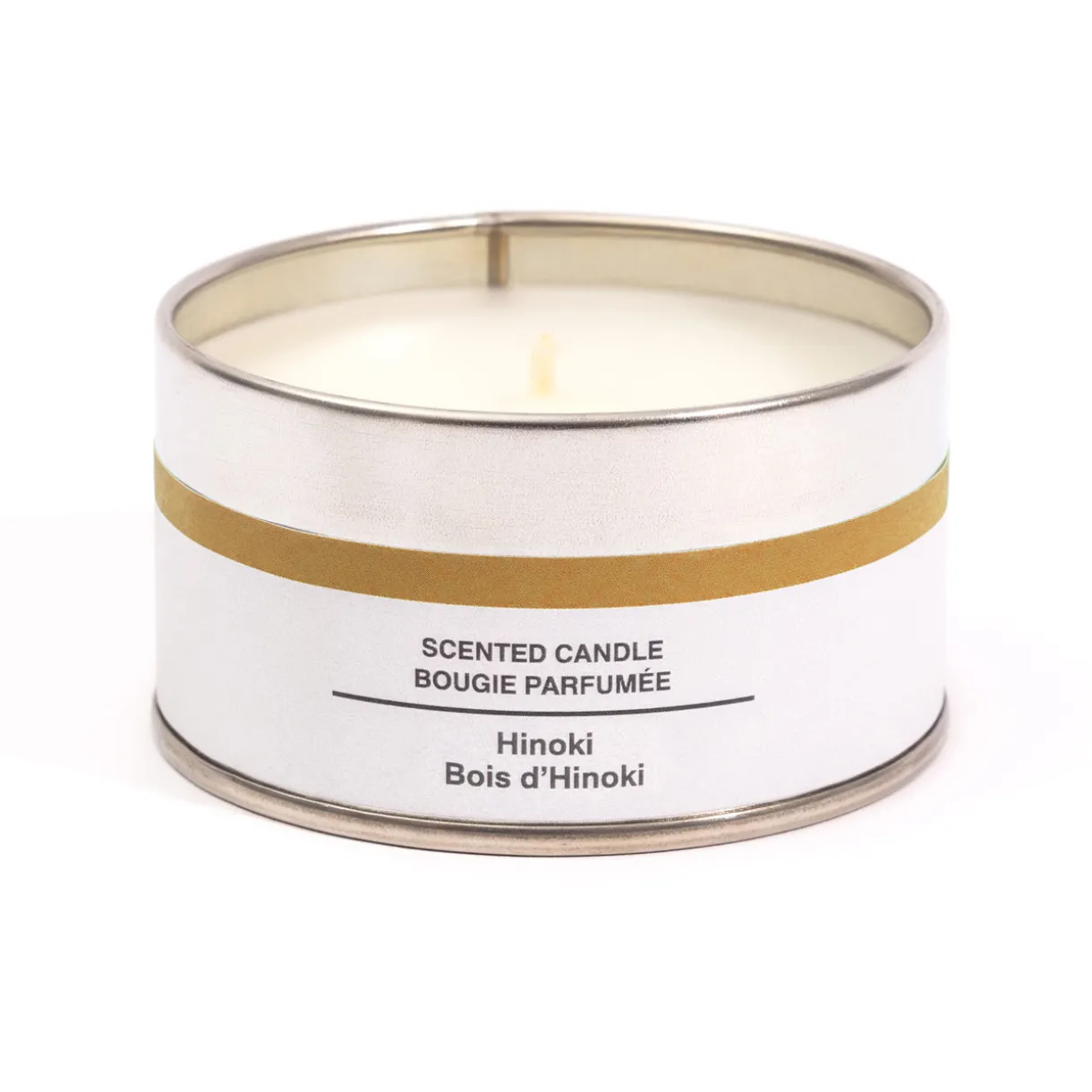 Bougie Métal ‐ Bois d'hinoki