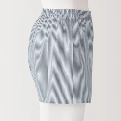 Boxers à ouverture frontale en pur coton pour homme