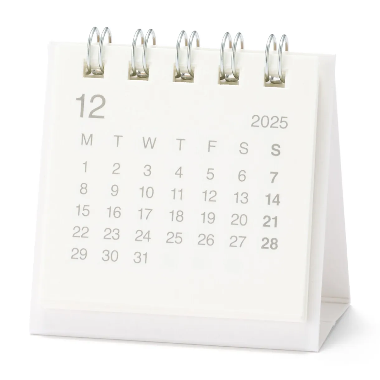 Calendrier de bureau 2026 en papier bagasse - Format mini