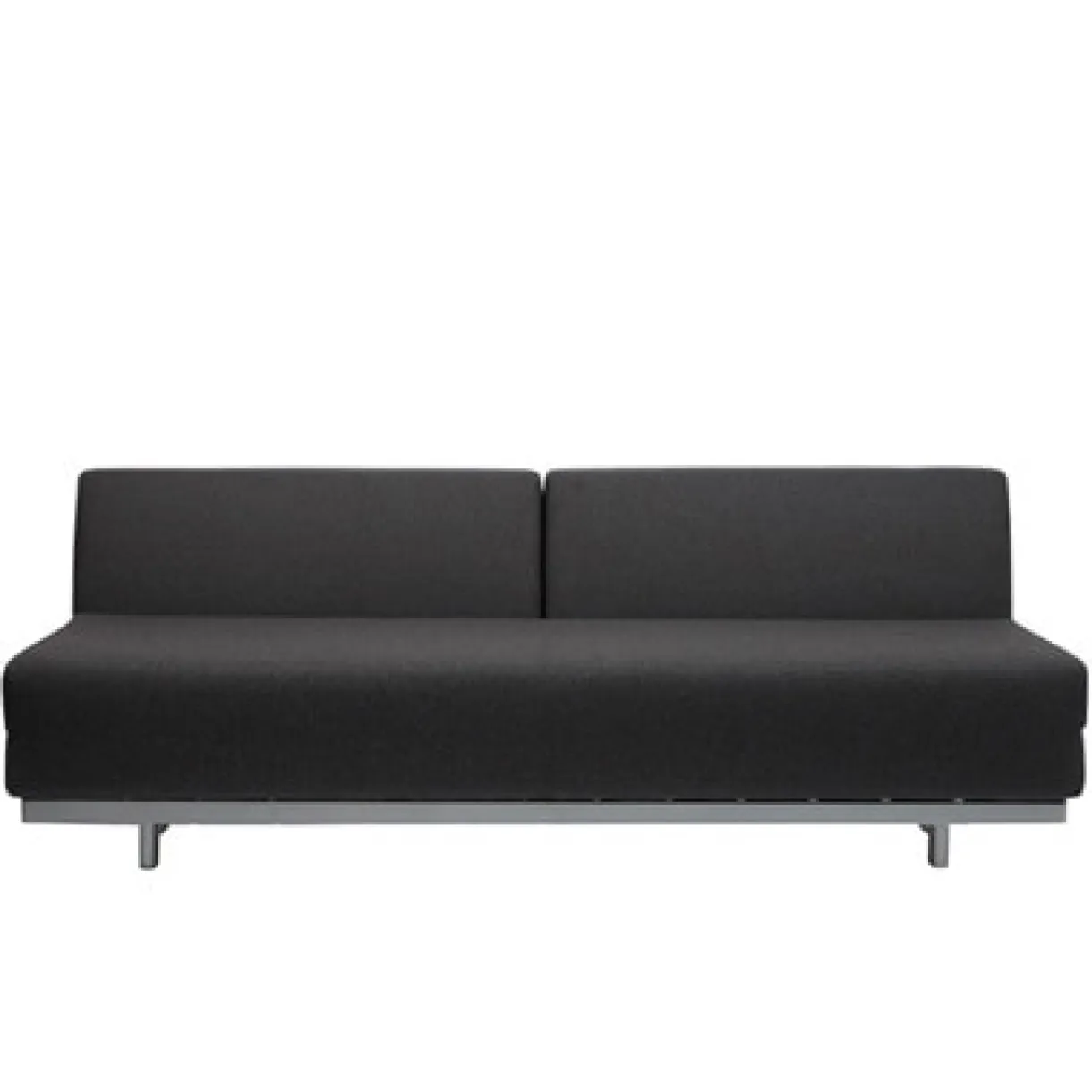 Canapé convertible 2 places en feutrine anthracite