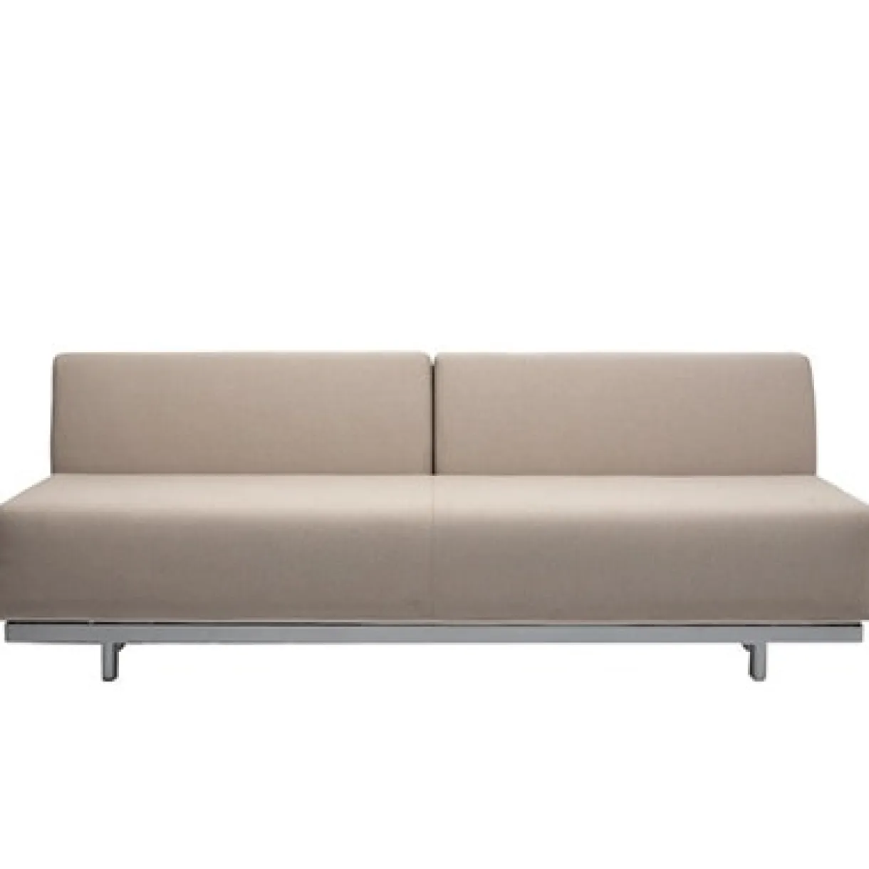 Canapé convertible 2 places en coton beige