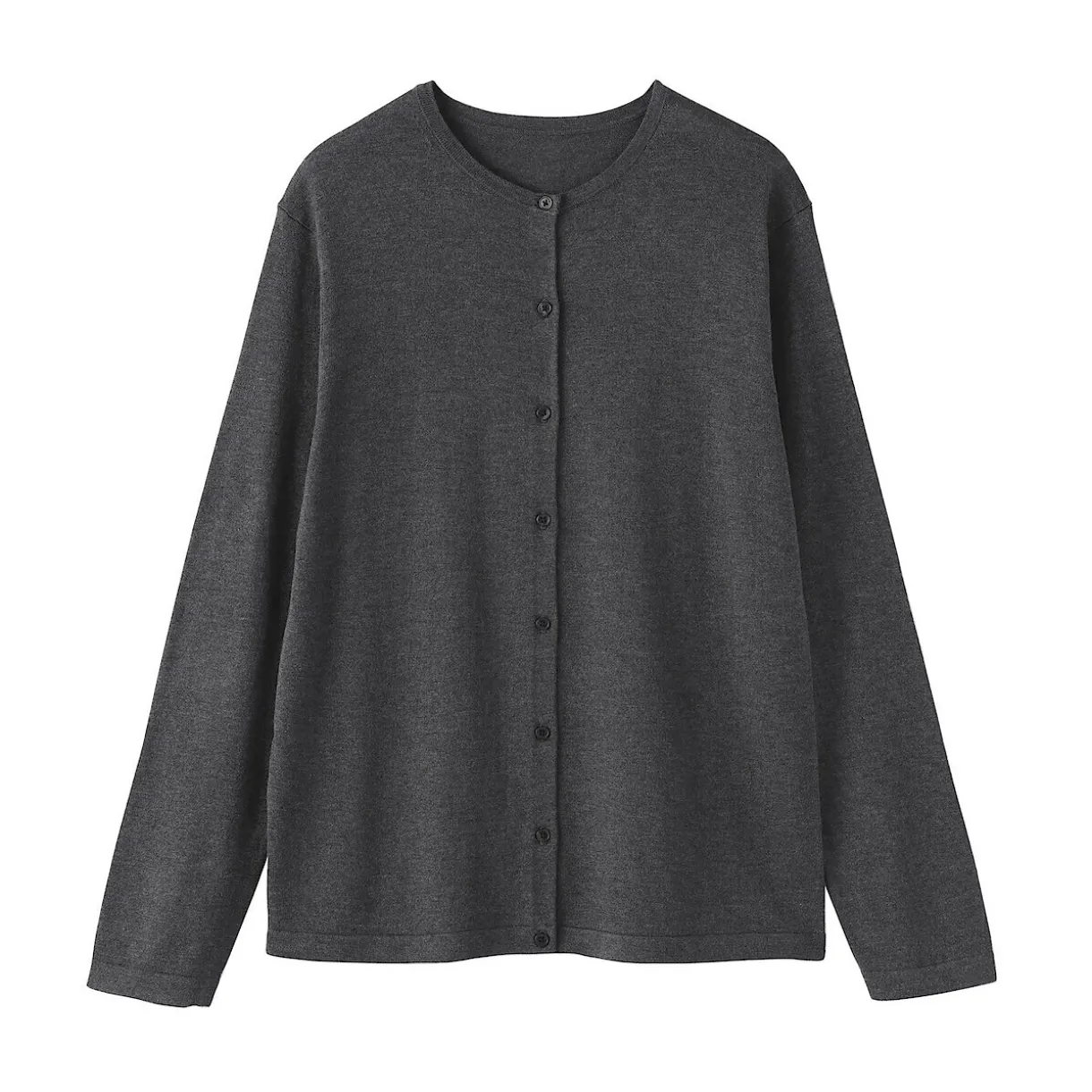 Cardigan à col ras du cou en mélange de fibres de soja pour femme