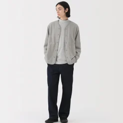 Cardigan en polaire de polyester recyclé pour homme