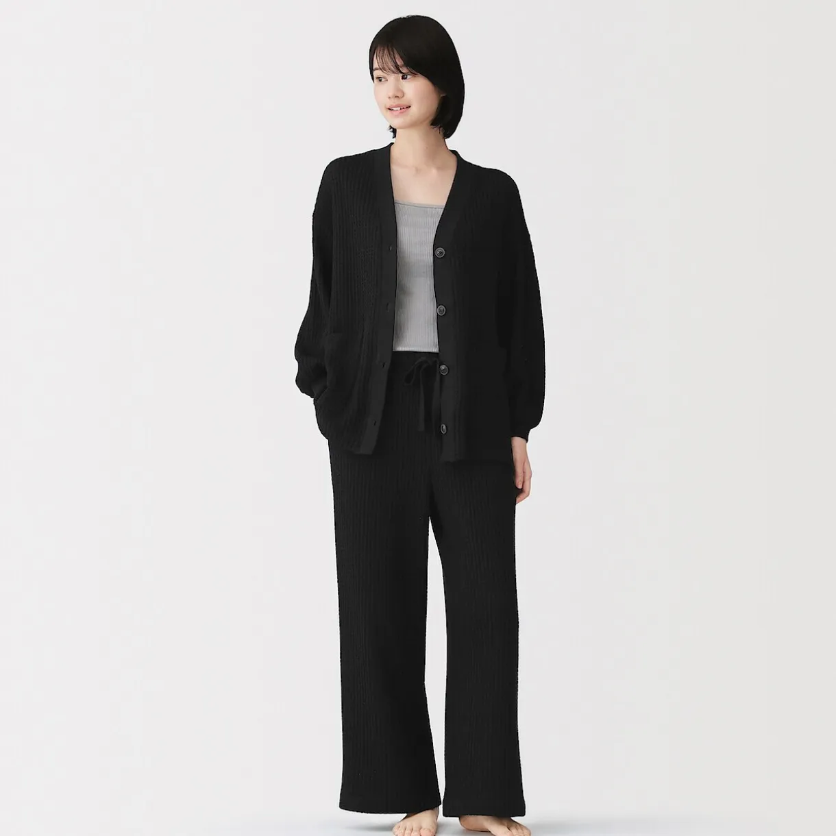 Cardigan long en maille ample pour femme