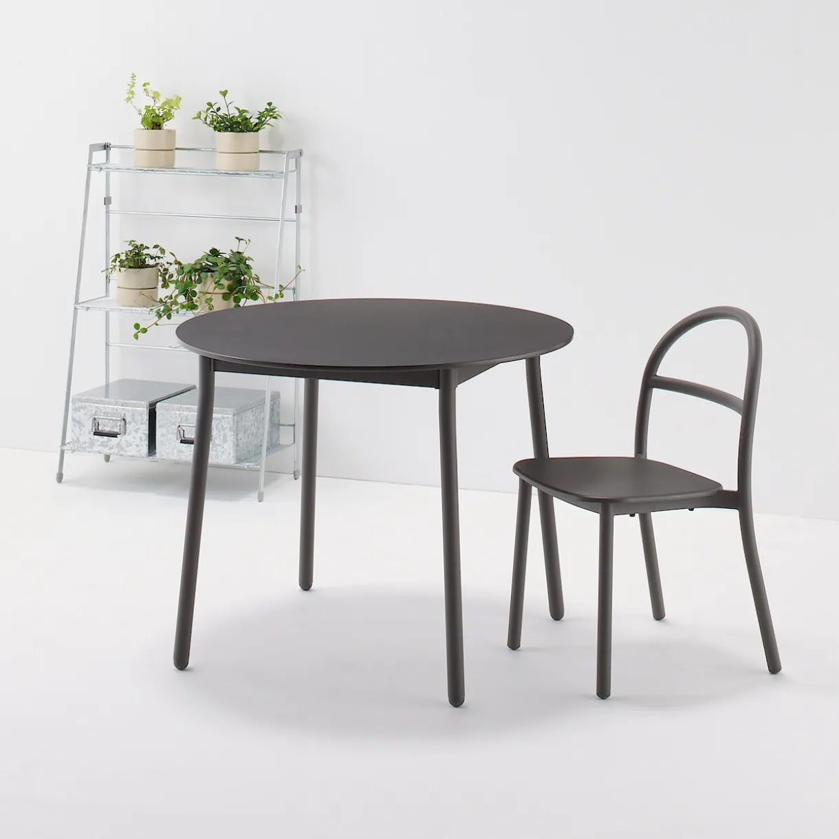 Chaise en aluminium - Gris foncé
