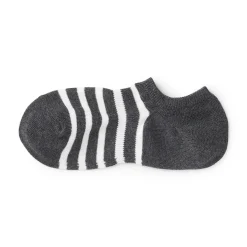 Chaussettes basses à angle droit pour homme ‐ Rayé.