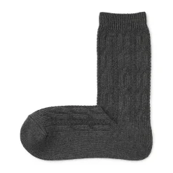 Chaussettes en maille torsadée à angle droit