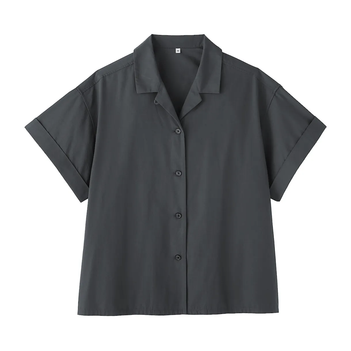 Chemise à manches courtes en popeline de coton biologique pour femme