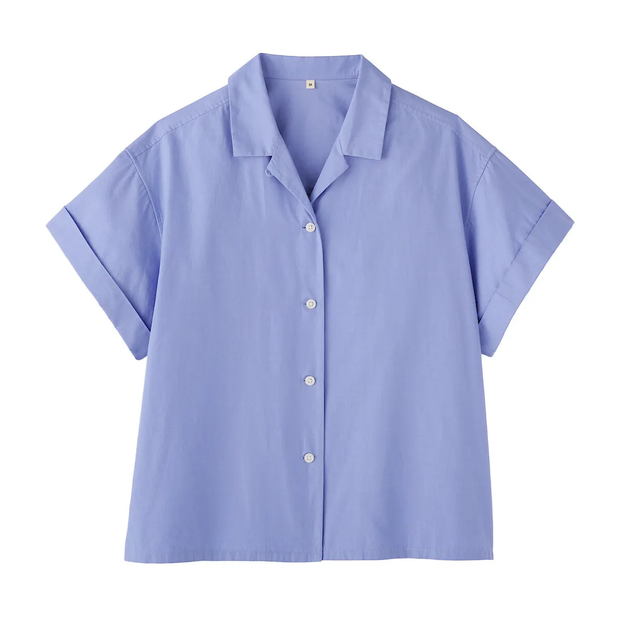 Chemise à manches courtes en popeline de coton biologique pour femme
