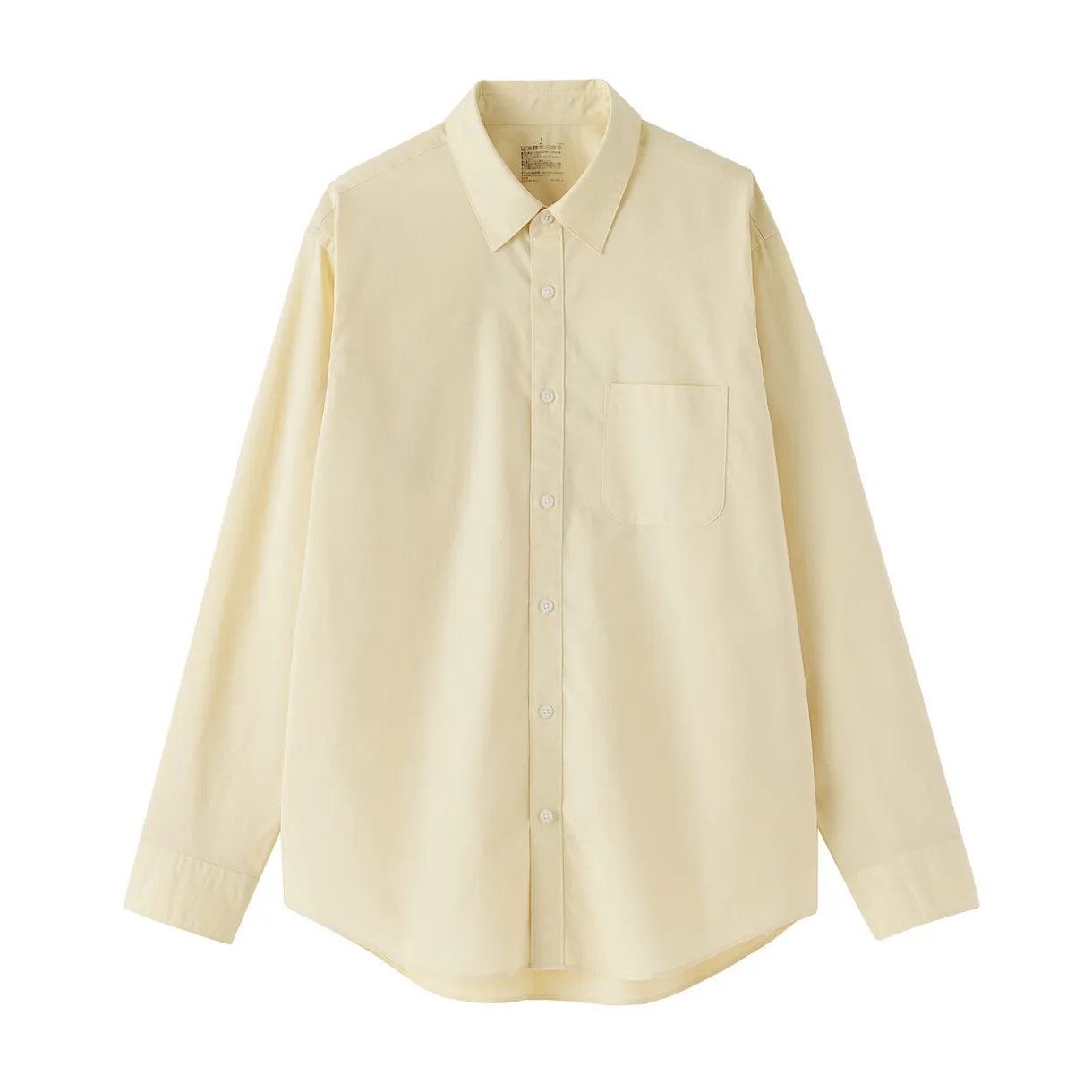Chemise à manches longues en coton lavé homme