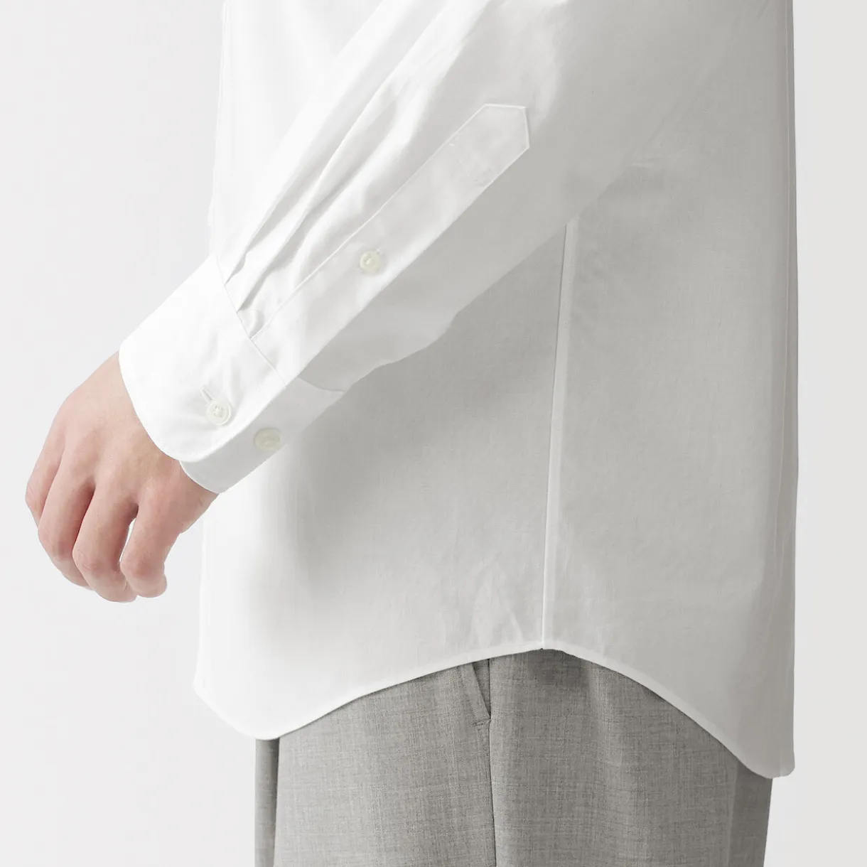 Chemise à manches longues en coton lavé homme