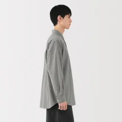Chemise en coton brossé pour homme