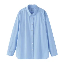 Chemise en coton délavé à mailles larges pour femme