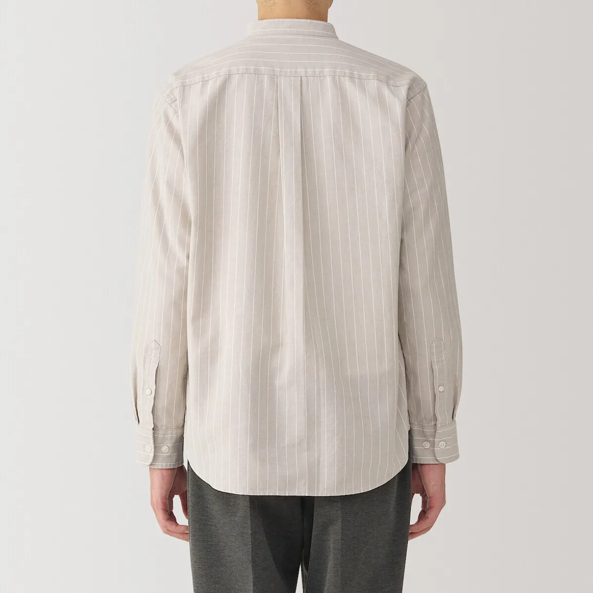Chemise en coton Oxford lavé col officier pour homme…
