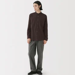 Chemise en flanelle col officier pour homme