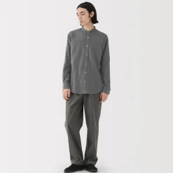 Chemise en flanelle col officier pour homme