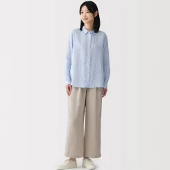 Chemise en lin lavé pour femme