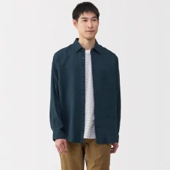 Chemise en lin lavé pour homme