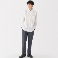 Chemise en lin lavé pour homme