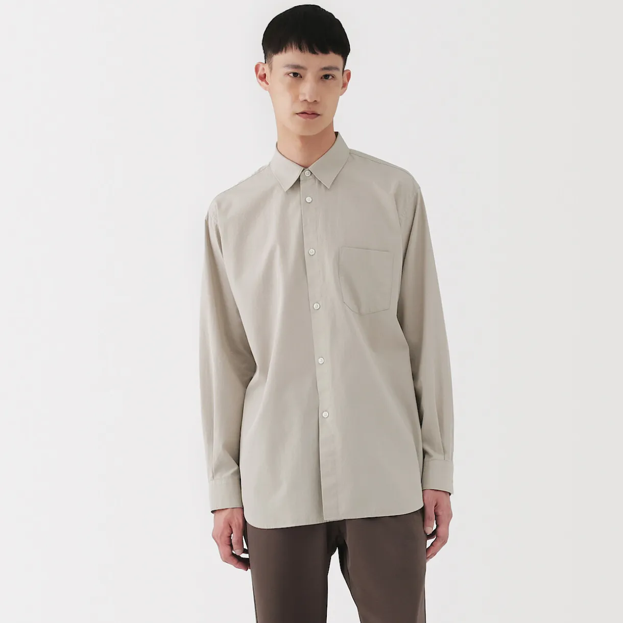 Chemise en popeline de coton pour homme