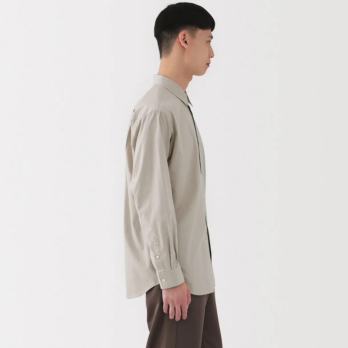Chemise en popeline de coton pour homme