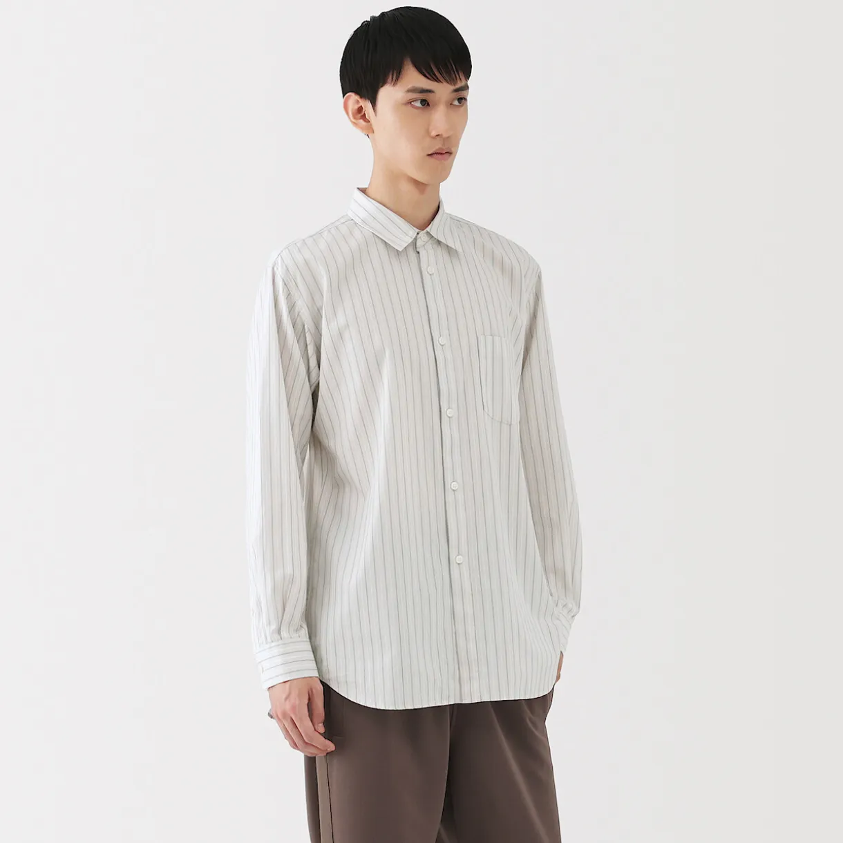 Chemise en popeline de coton pour homme