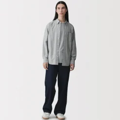 Chemise Oxford en coton lavé pour homme