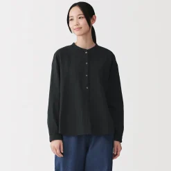 Chemisier en double gaze en mélange de kapok pour femme