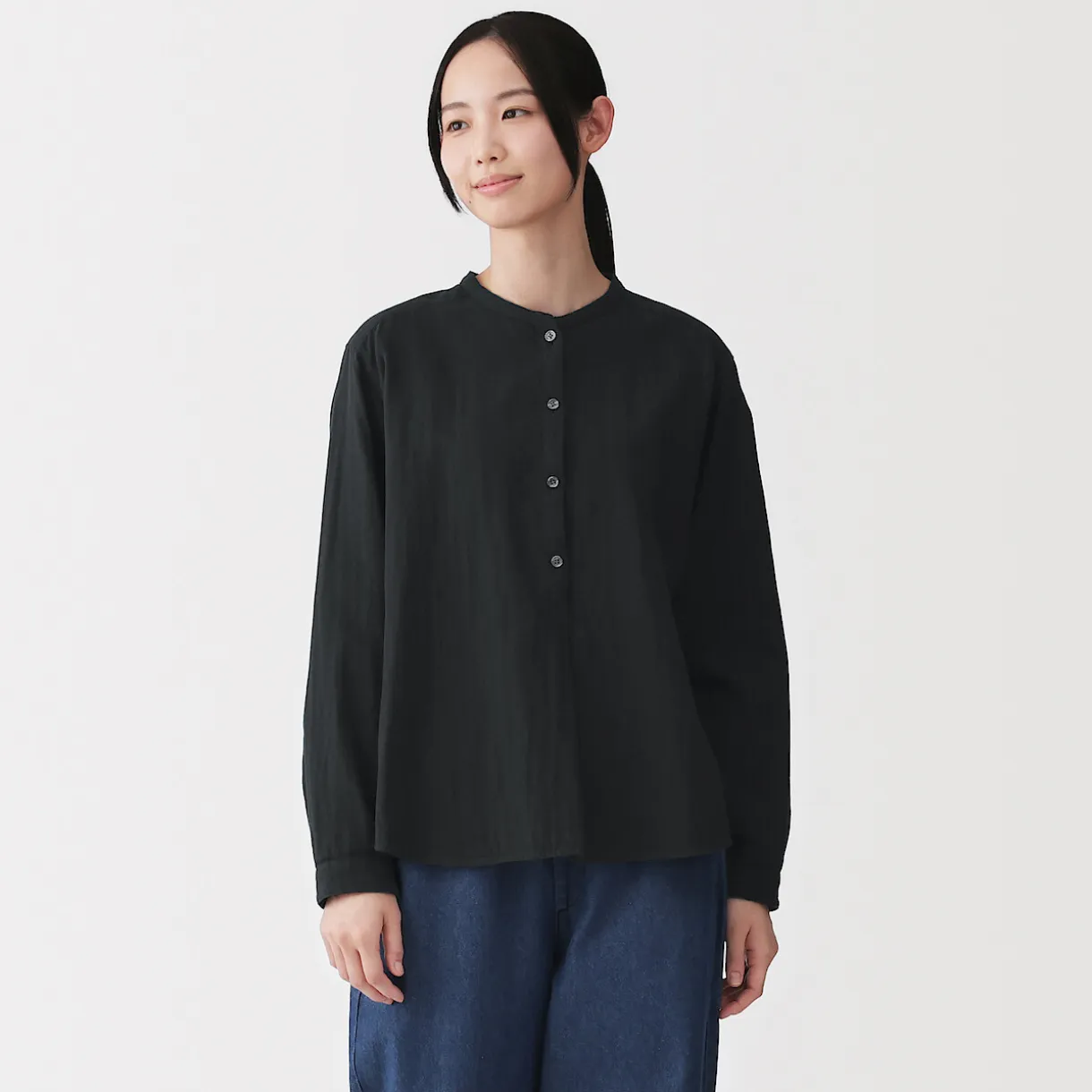 Chemisier en double gaze en mélange de kapok pour femme