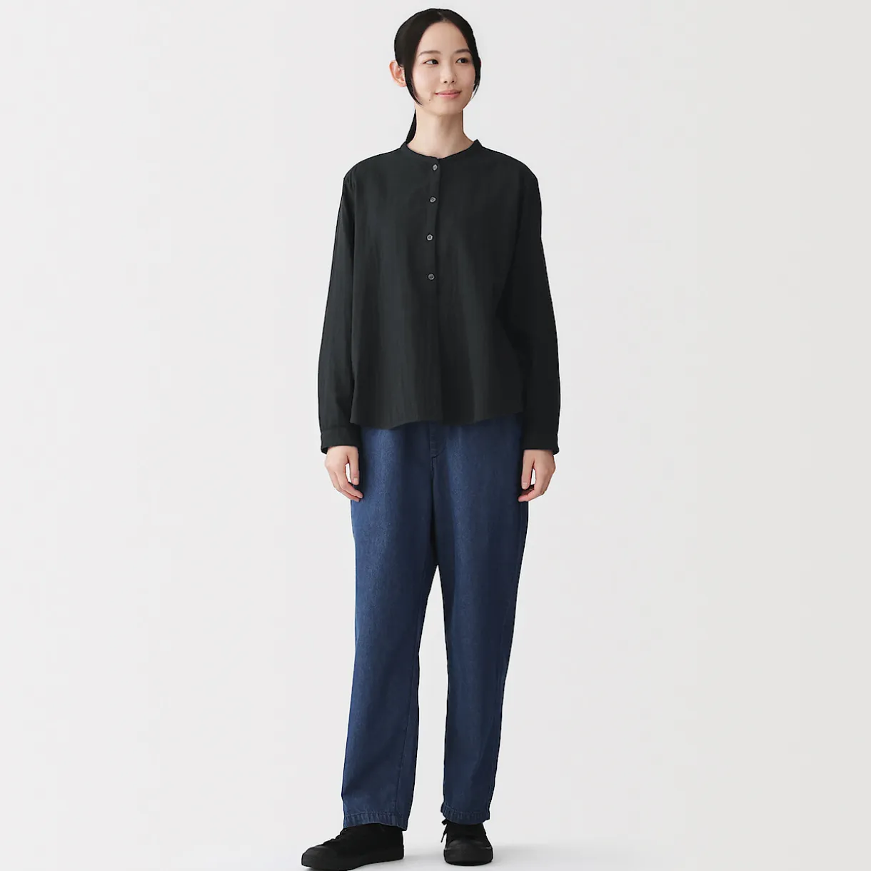 Chemisier en double gaze en mélange de kapok pour femme