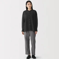Chemisier transparent en coton biologique à haute torsion