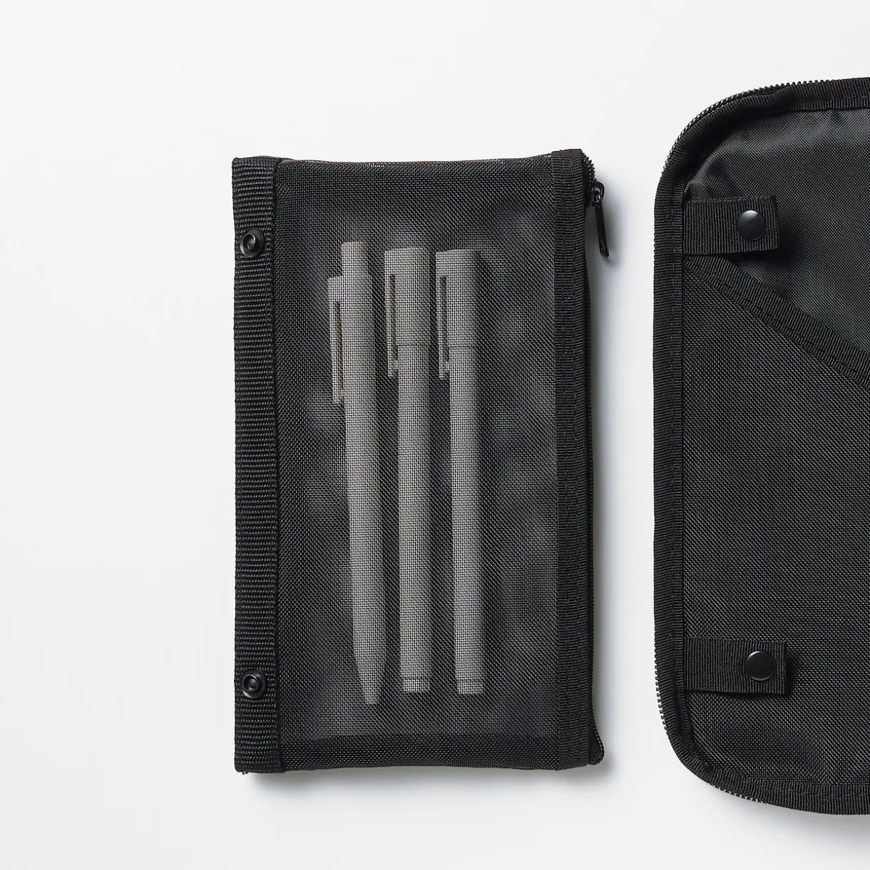 Couverture d'agenda en polyester avec étui à stylo B6