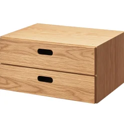 Demi bloc‐tiroir en chêne ‐ 2 tiroirs horizontaux (Dont Eco‐part. 0,82 €)