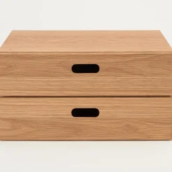 Demi bloc‐tiroir en chêne ‐ 2 tiroirs horizontaux (Dont Eco‐part. 0,82 €)